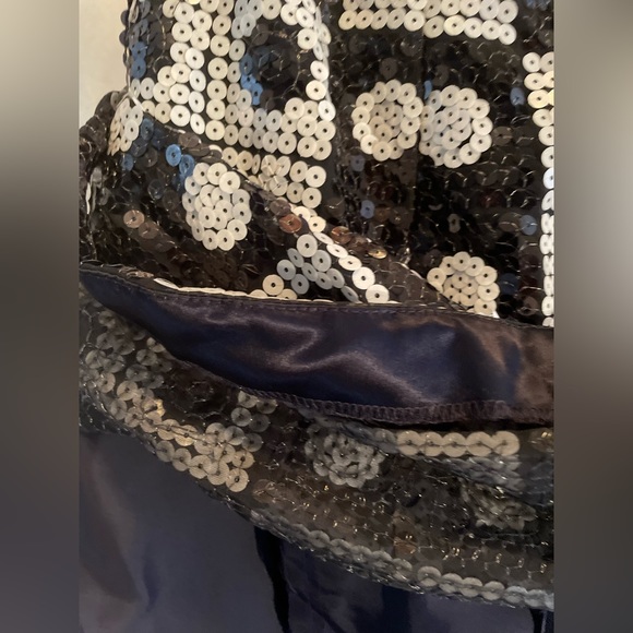 Party Dress, one of a kind, custom designed, goes with matching coat in red. - Picture 4 of 8